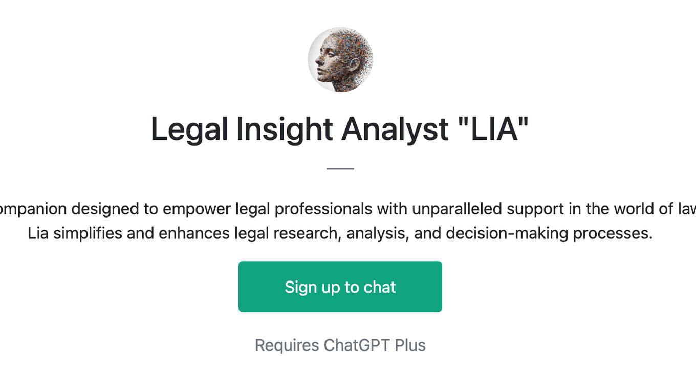 Legal Insight Analyst "LIA" Screenshot