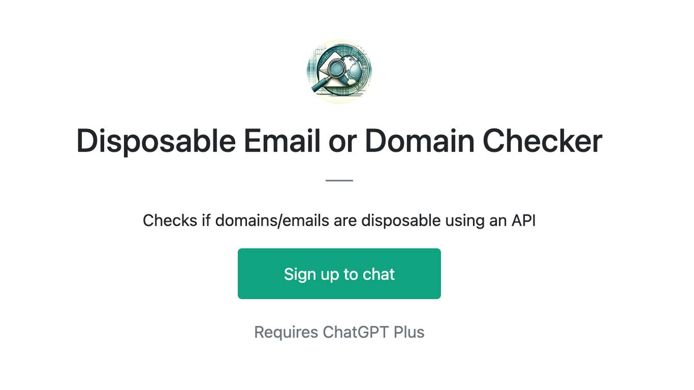 Disposable Email or Domain Checker Screenshot