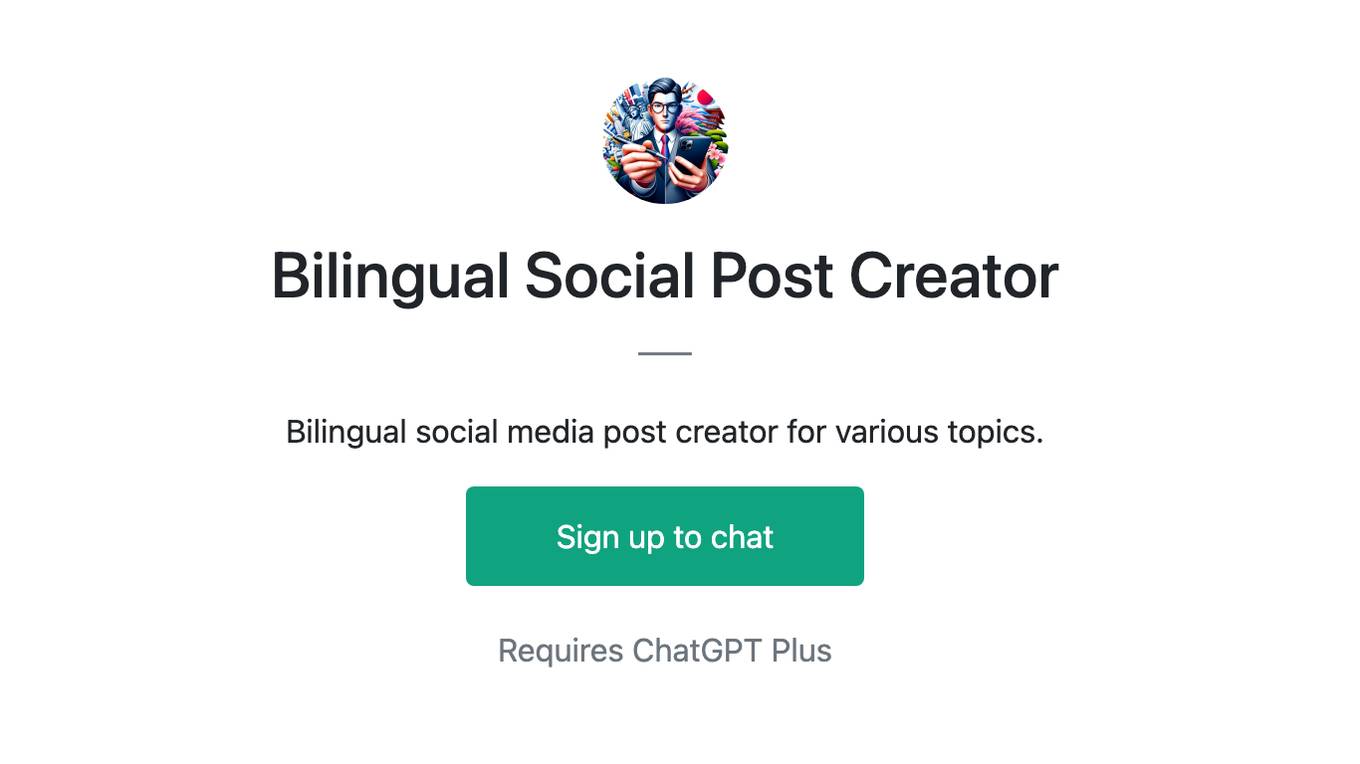 Bilingual Social Post Creator Screenshot