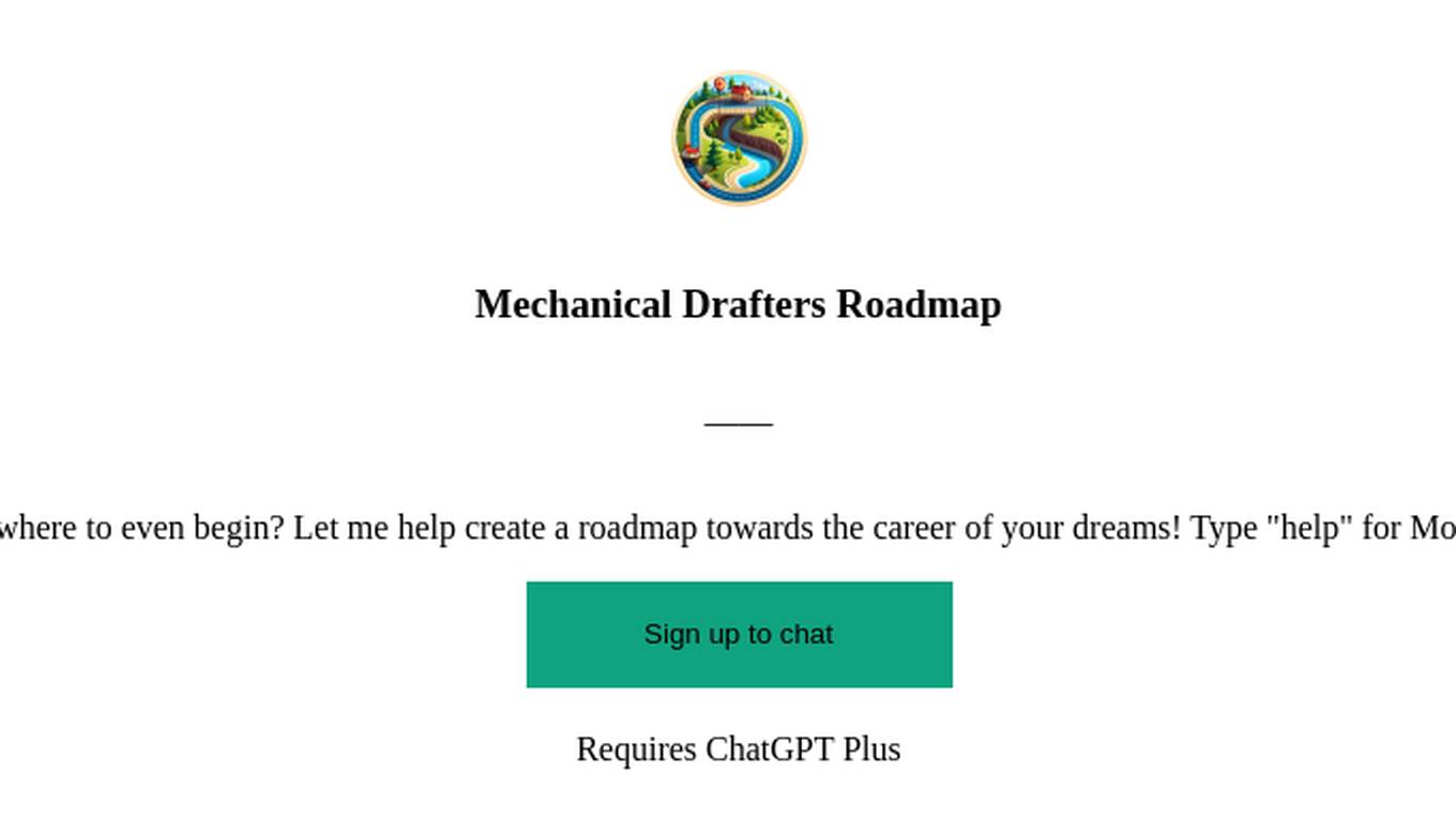 Mechanical Drafters Roadmap Screenshot