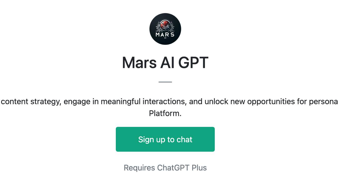 Mars AI GPT Screenshot