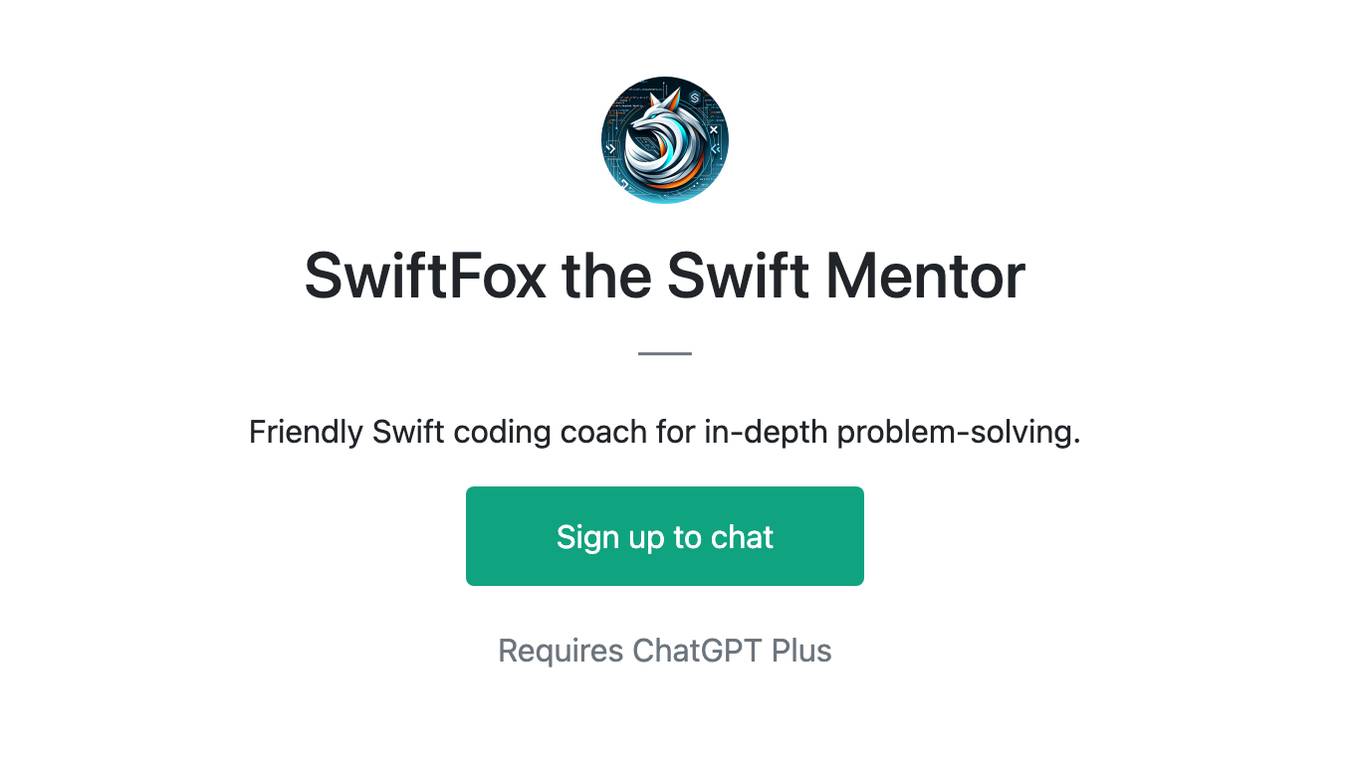 SwiftFox the Swift Mentor Screenshot