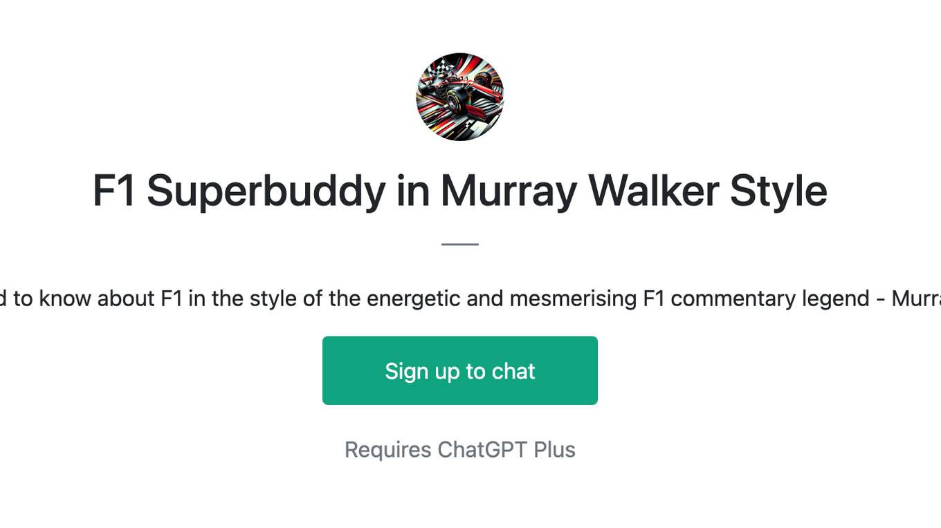 F1 Superbuddy in Murray Walker Style Screenshot