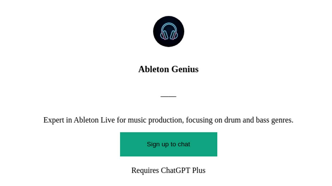 Ableton Genius Screenshot