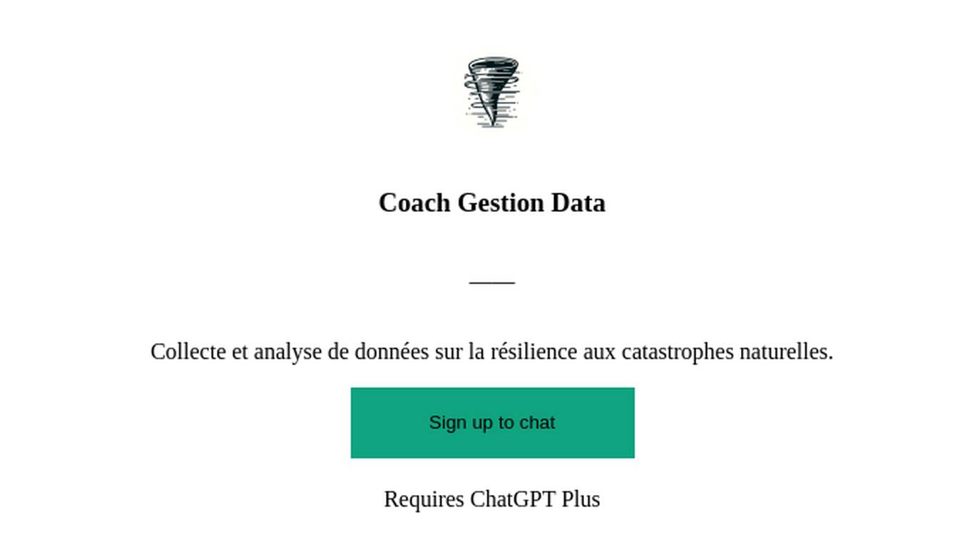 Coach Gestion Data Screenshot