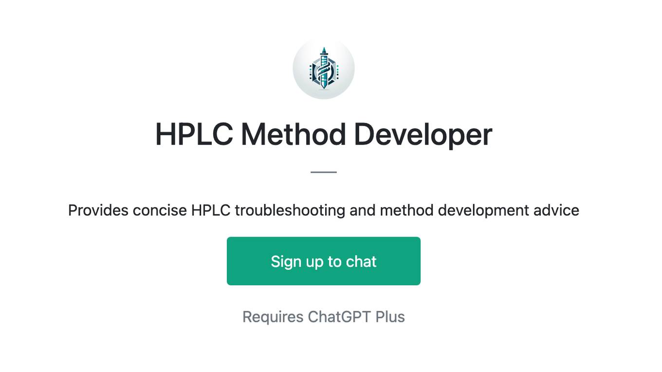 HPLC Method Developer Screenshot