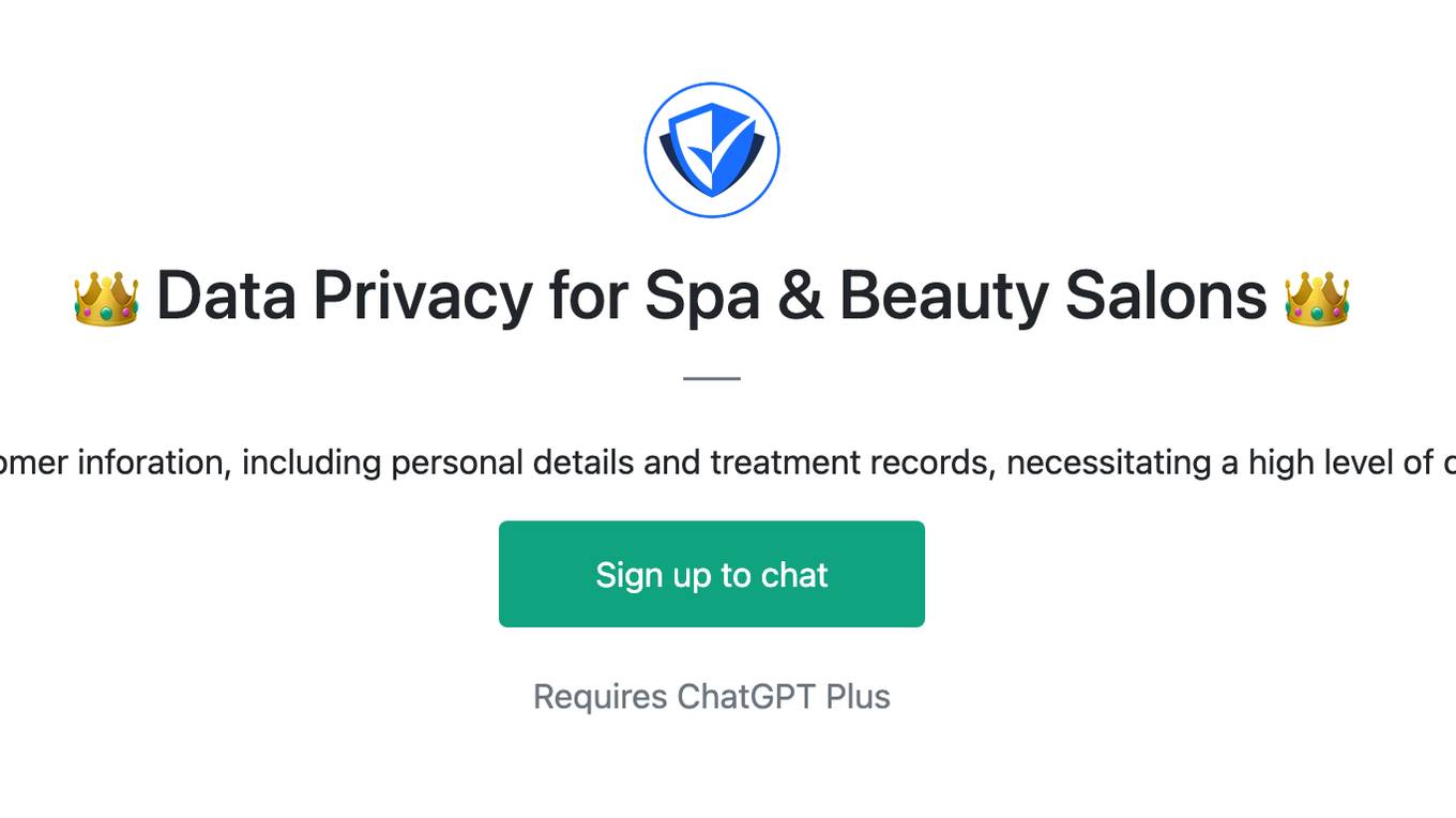 👑 Data Privacy for Spa & Beauty Salons 👑 Screenshot