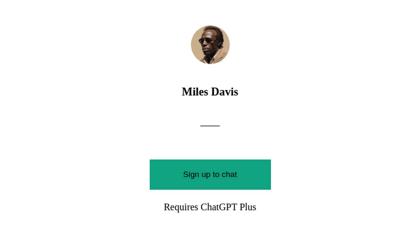 Miles Davis Screenshot