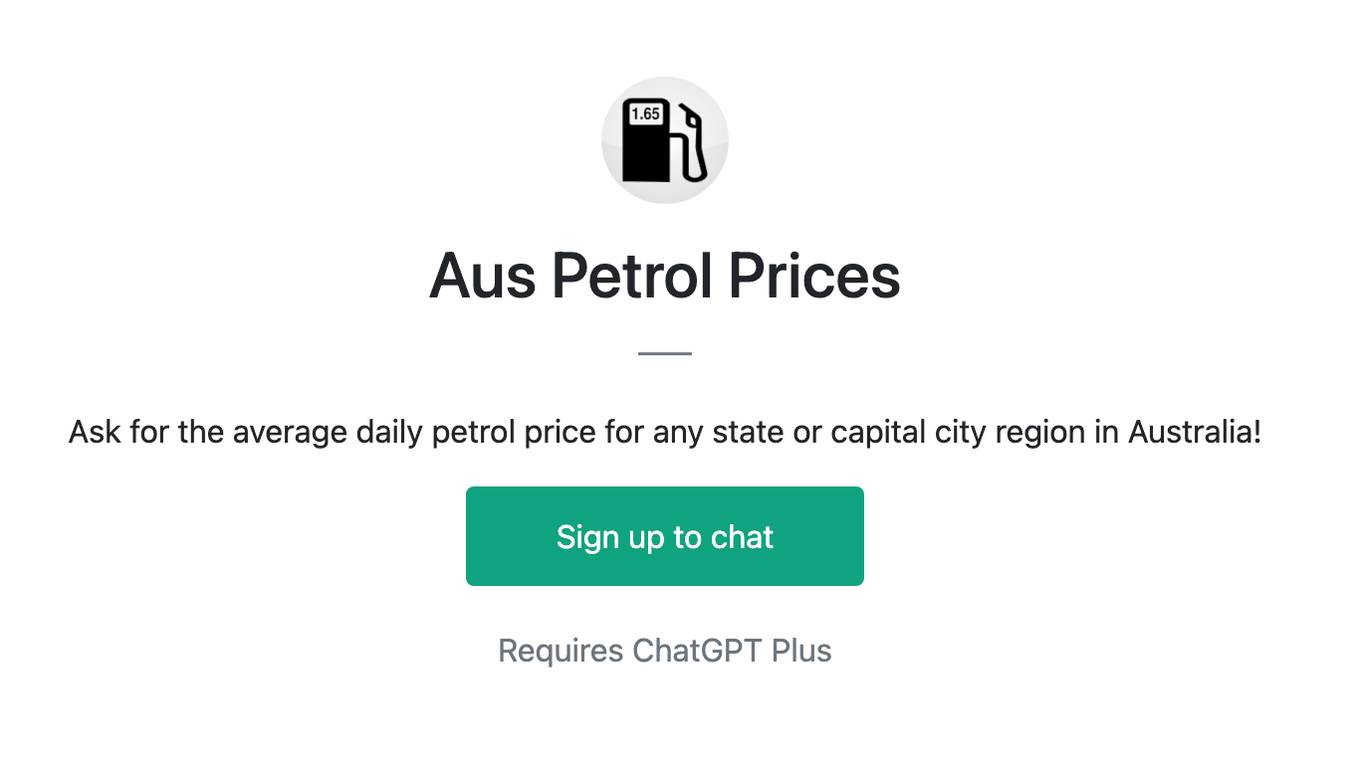 Aus Petrol Prices Screenshot