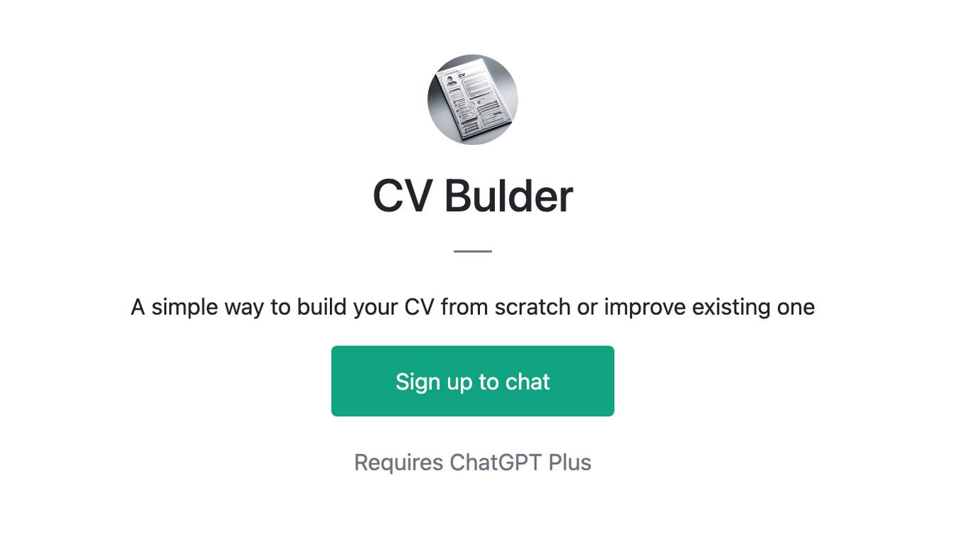 CV Bulder Screenshot