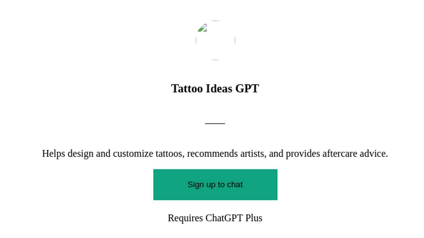 Tattoo Ideas GPT Screenshot