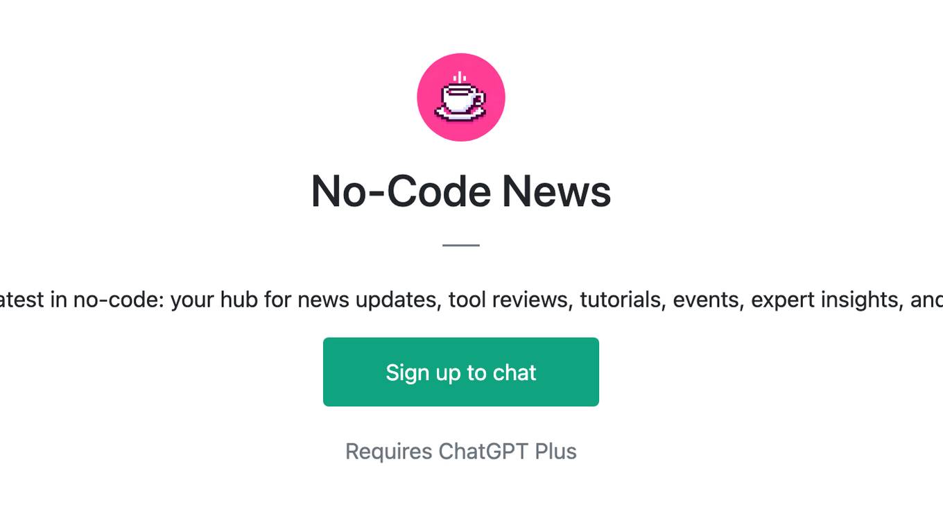 No-Code News Screenshot