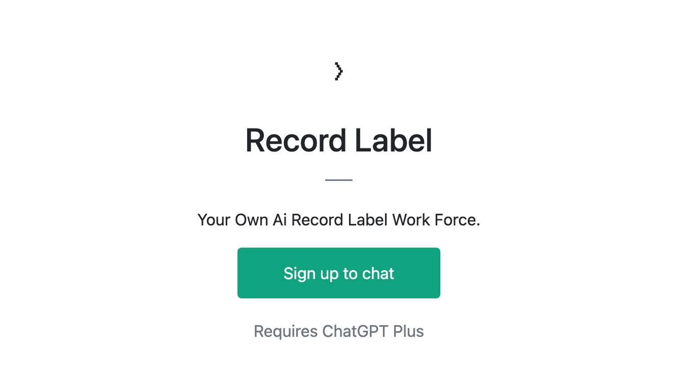 Record Label Screenshot