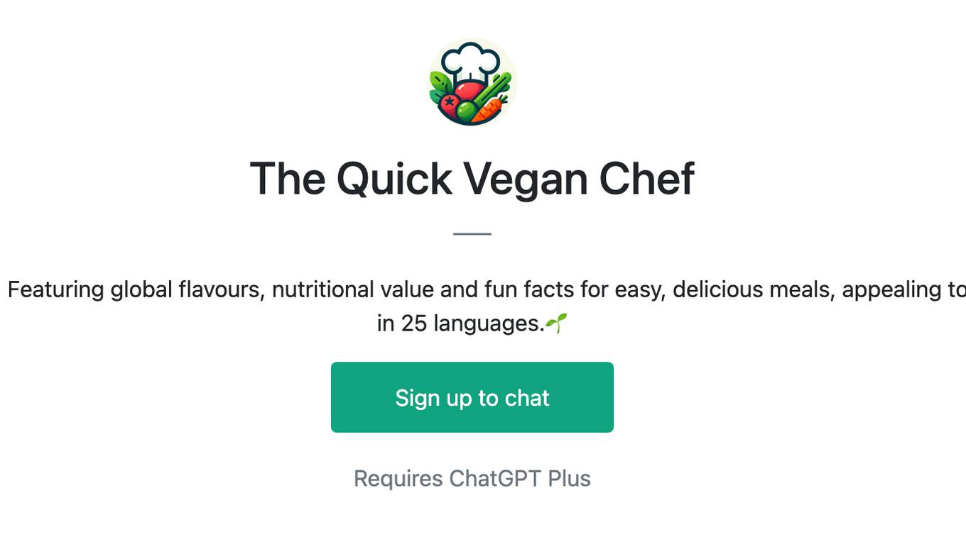 The Quick Vegan Chef Screenshot