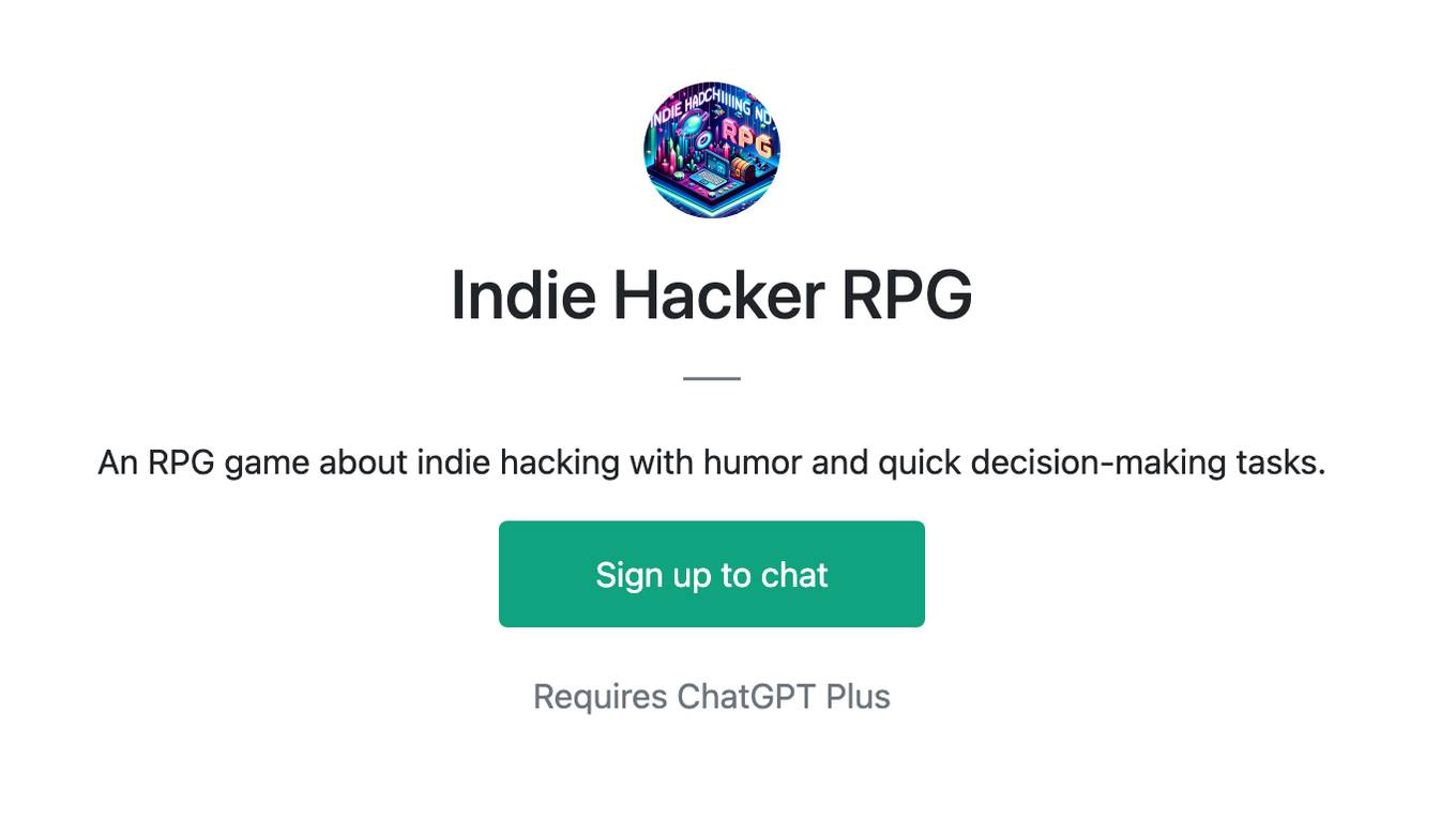 Indie Hacker RPG Screenshot