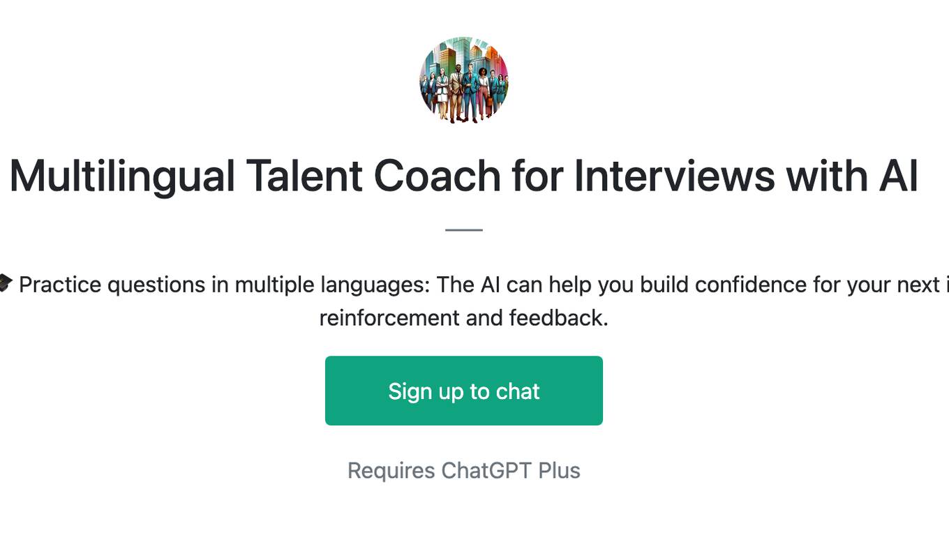 Multilingual Talent Coach for Interviews with AI Screenshot