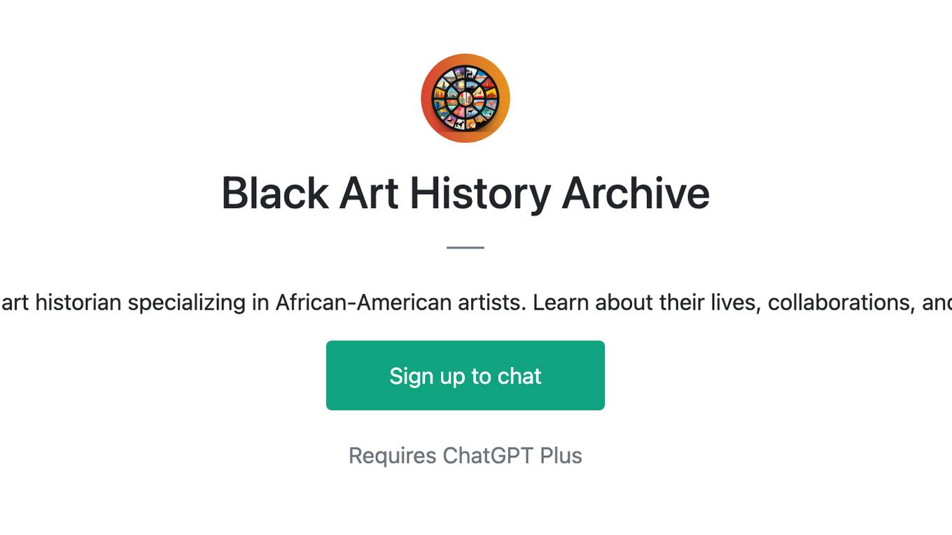 Black Art History Archive Screenshot