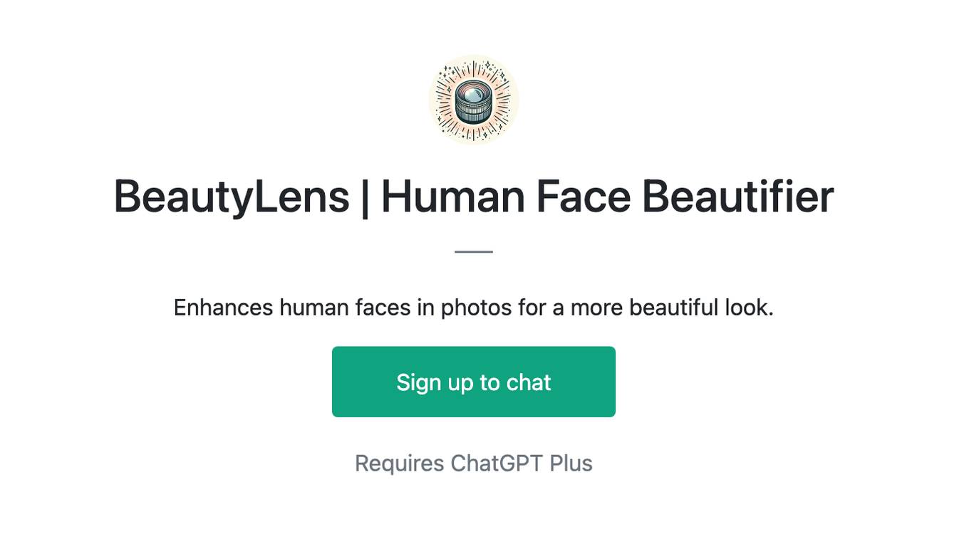 BeautyLens | Human Face Beautifier Screenshot