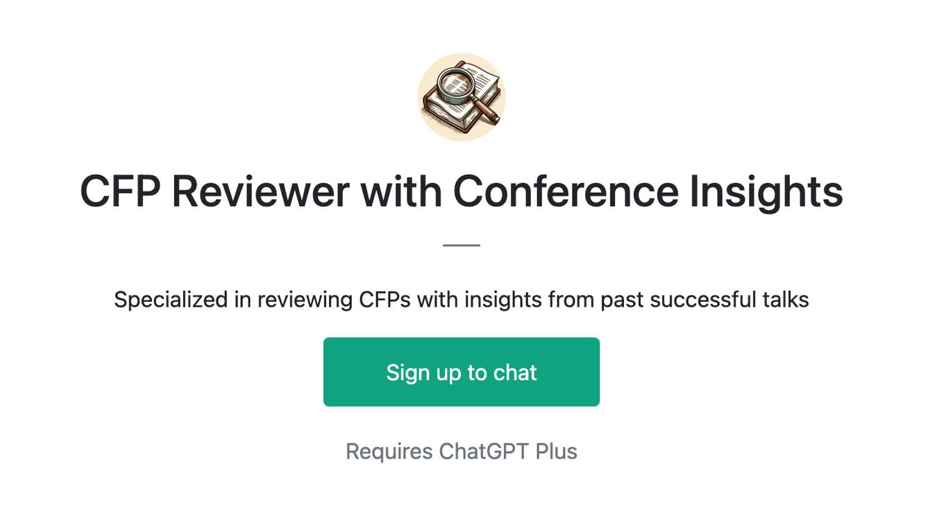 CFP Reviewer with Conference Insights Screenshot