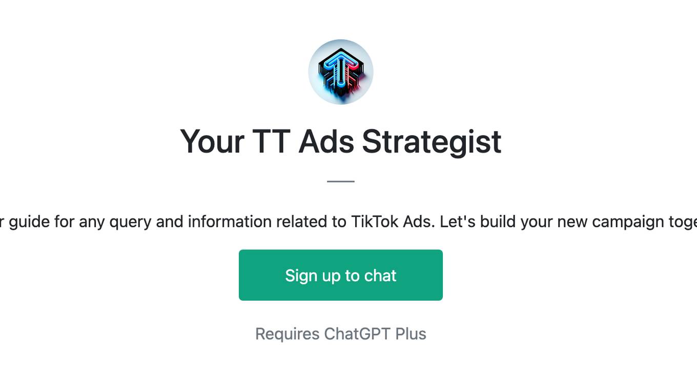 Your TT Ads Strategist Screenshot