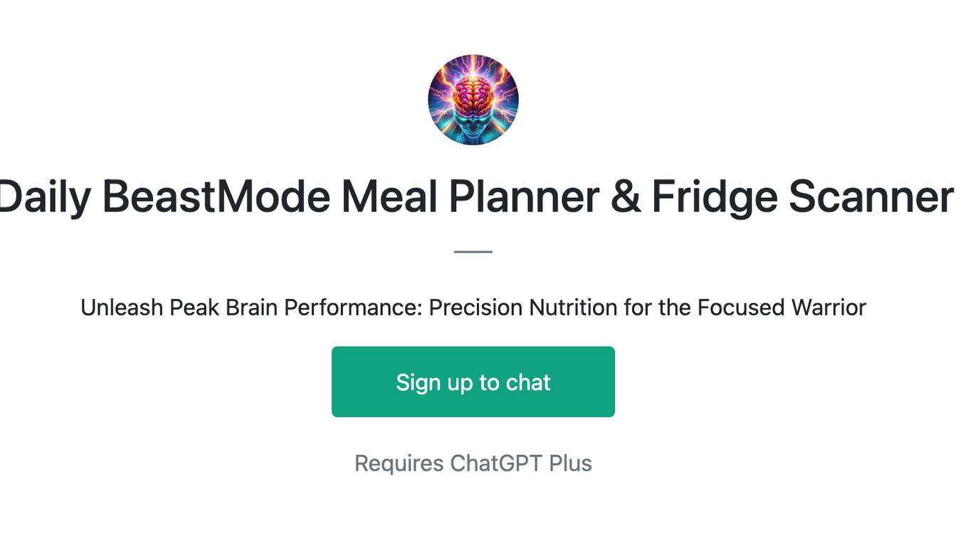 Daily BeastMode Meal Planner & Fridge Scanner Screenshot