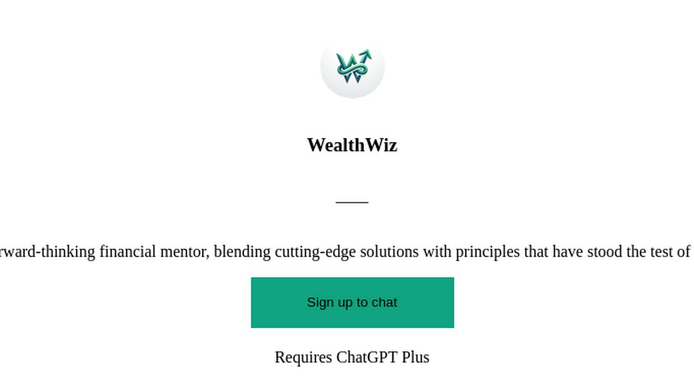 WealthWiz Screenshot