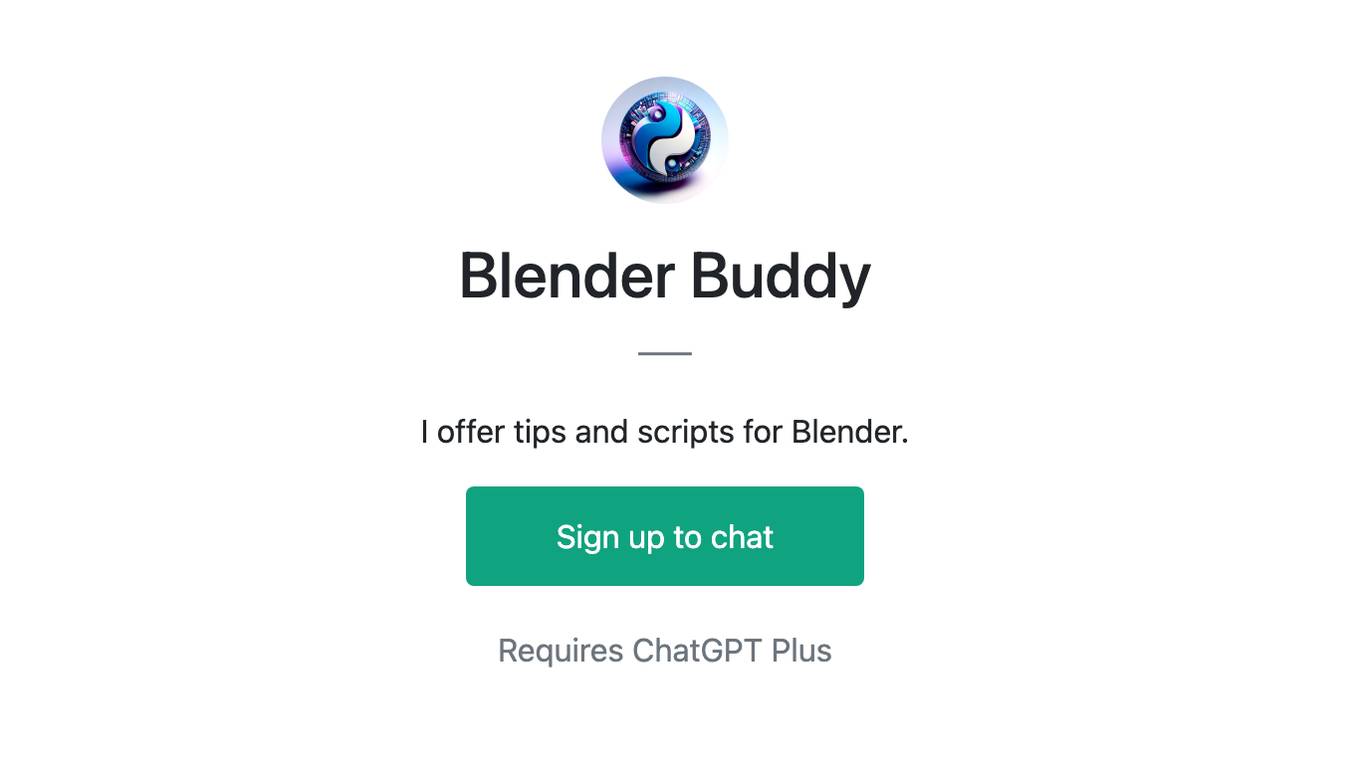 Blender Buddy Screenshot