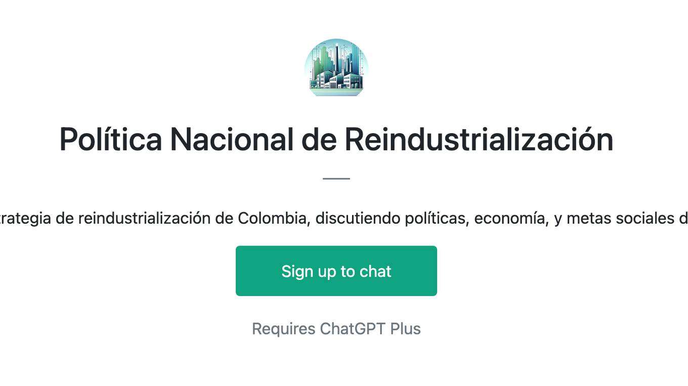 Política Nacional de Reindustrialización Screenshot