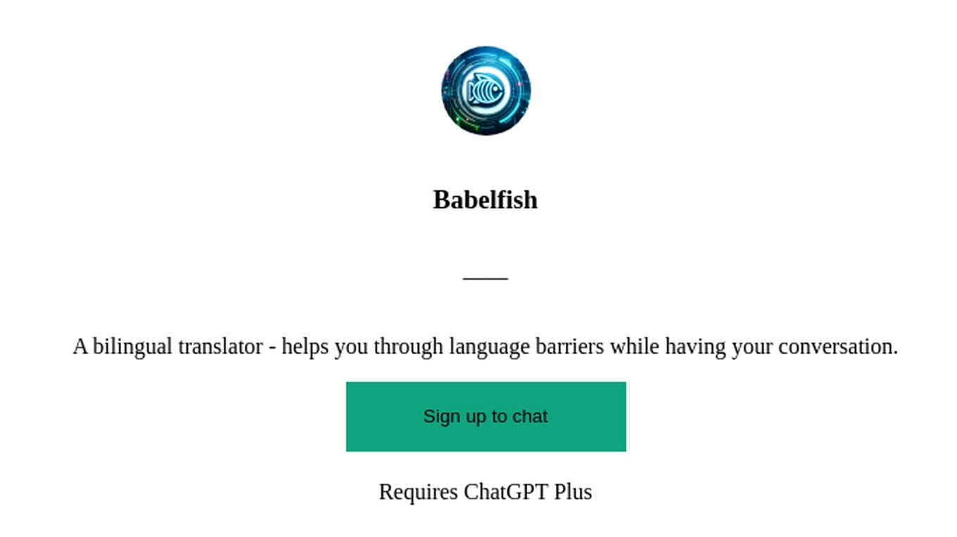 Babelfish Screenshot