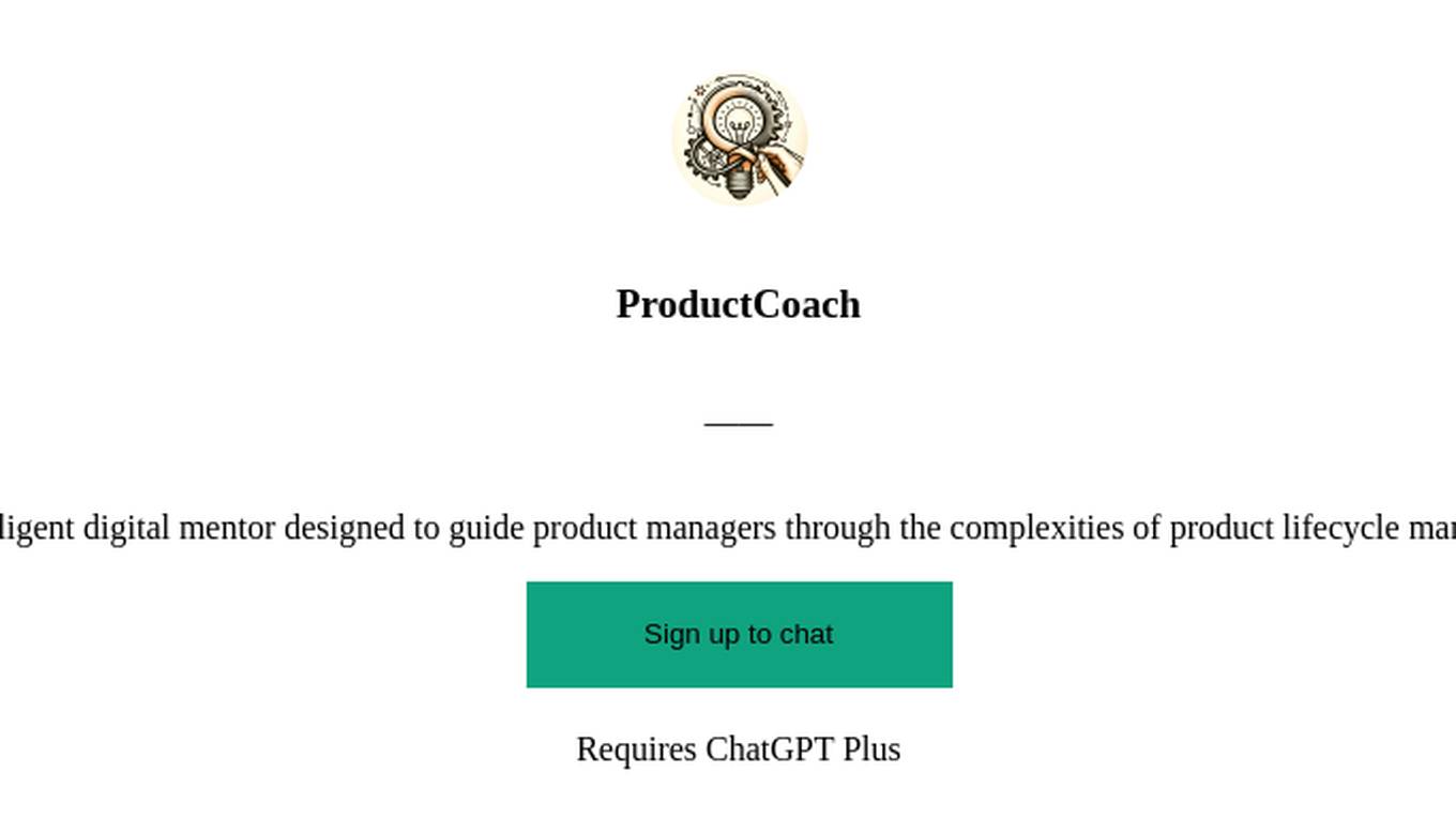 ProductCoach Screenshot