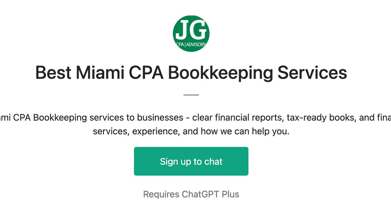 Best Miami CPA Bookkeeping Services Screenshot