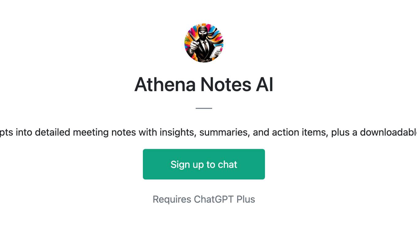 Athena Notes AI Screenshot