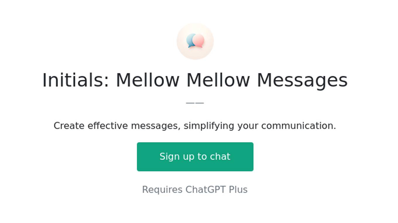 Initials: Mellow Mellow Messages Screenshot