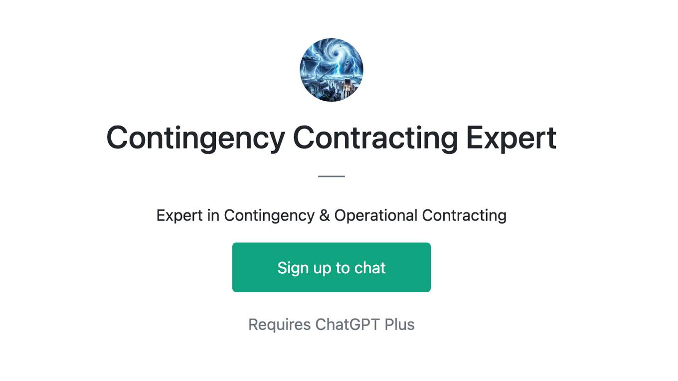 Contingency Contracting Expert Screenshot