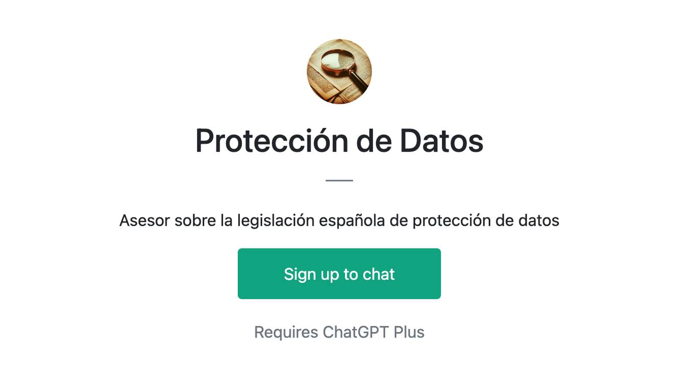 Protección de Datos Screenshot