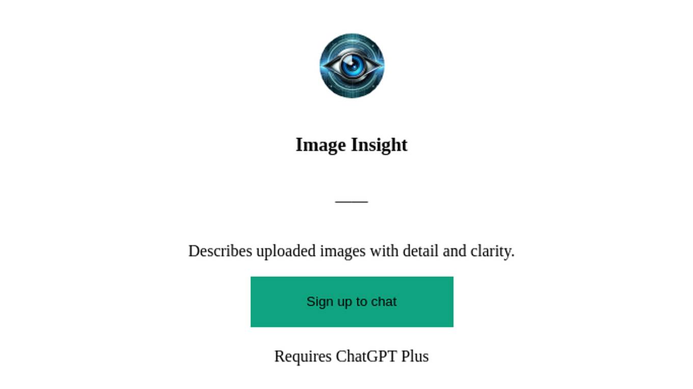 Image Insight Screenshot