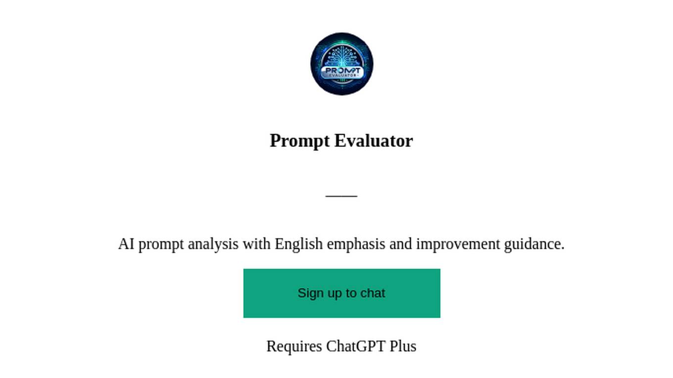 Prompt Evaluator Screenshot