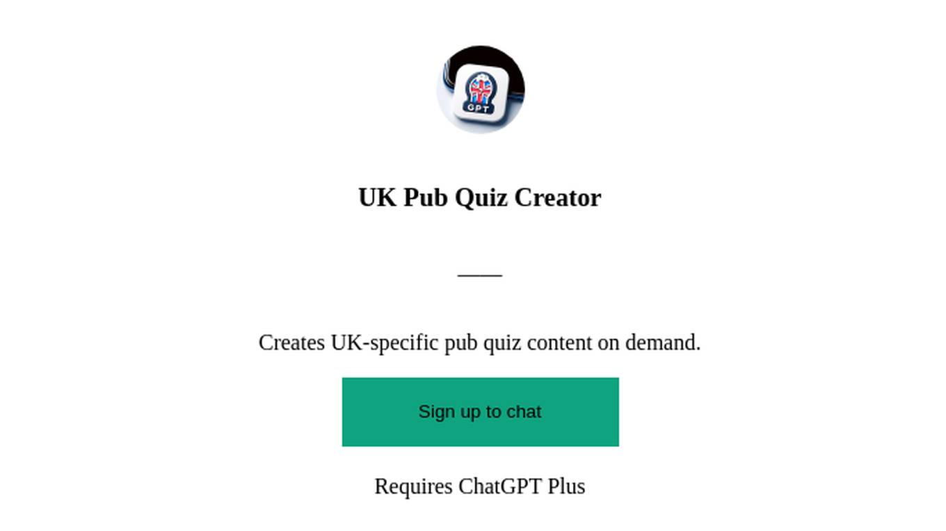 UK Pub Quiz Creator Screenshot