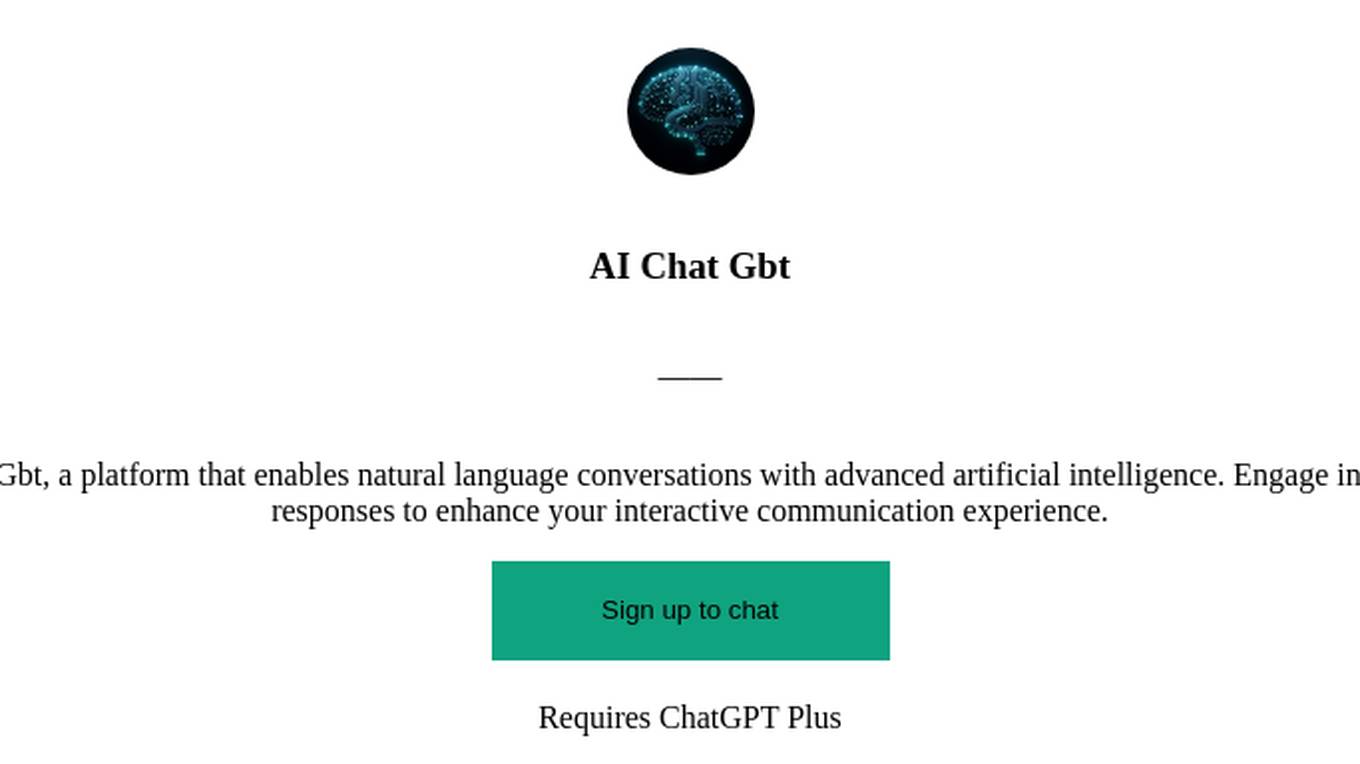 AI Chat Gbt Screenshot