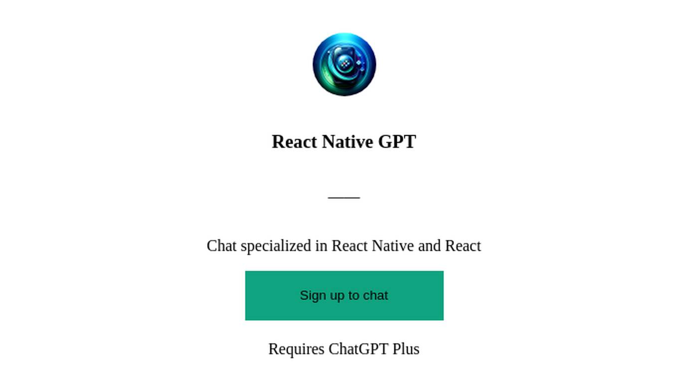 React Native GPT Screenshot