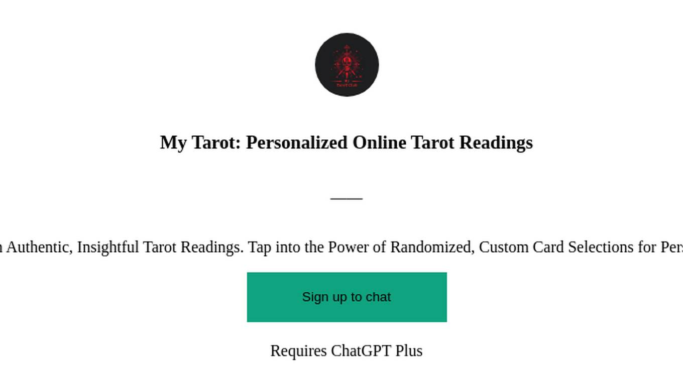 My Tarot: Personalized Online Tarot Readings Screenshot