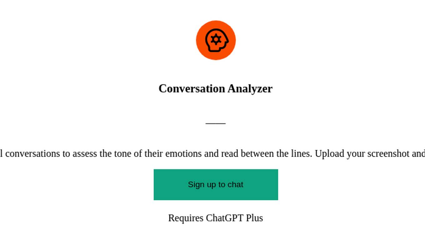 Conversation Analyzer Screenshot