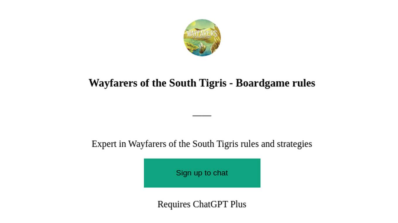 Wayfarers of the South Tigris  - Boardgame rules Screenshot