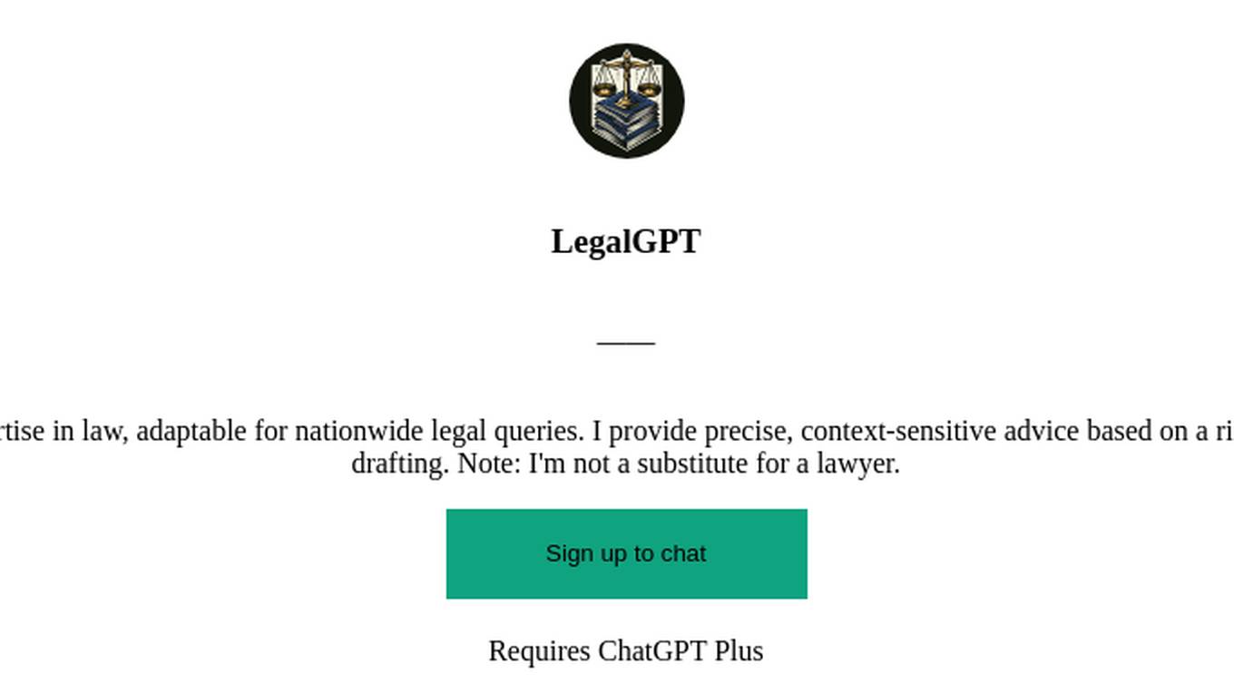 LegalGPT Screenshot