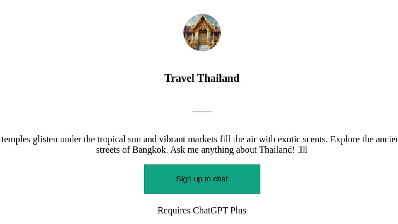 Travel Thailand Screenshot