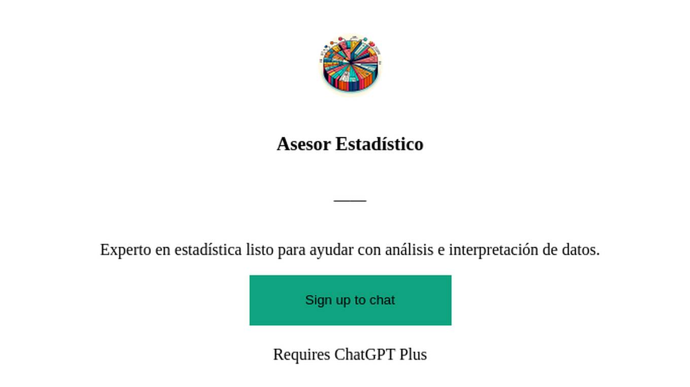 Asesor Estadístico Screenshot