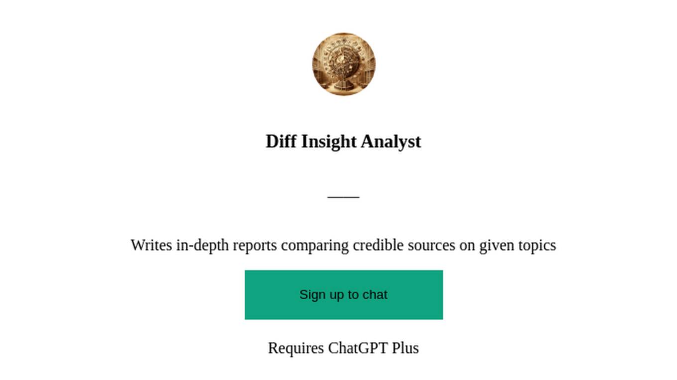 Diff Insight Analyst Screenshot