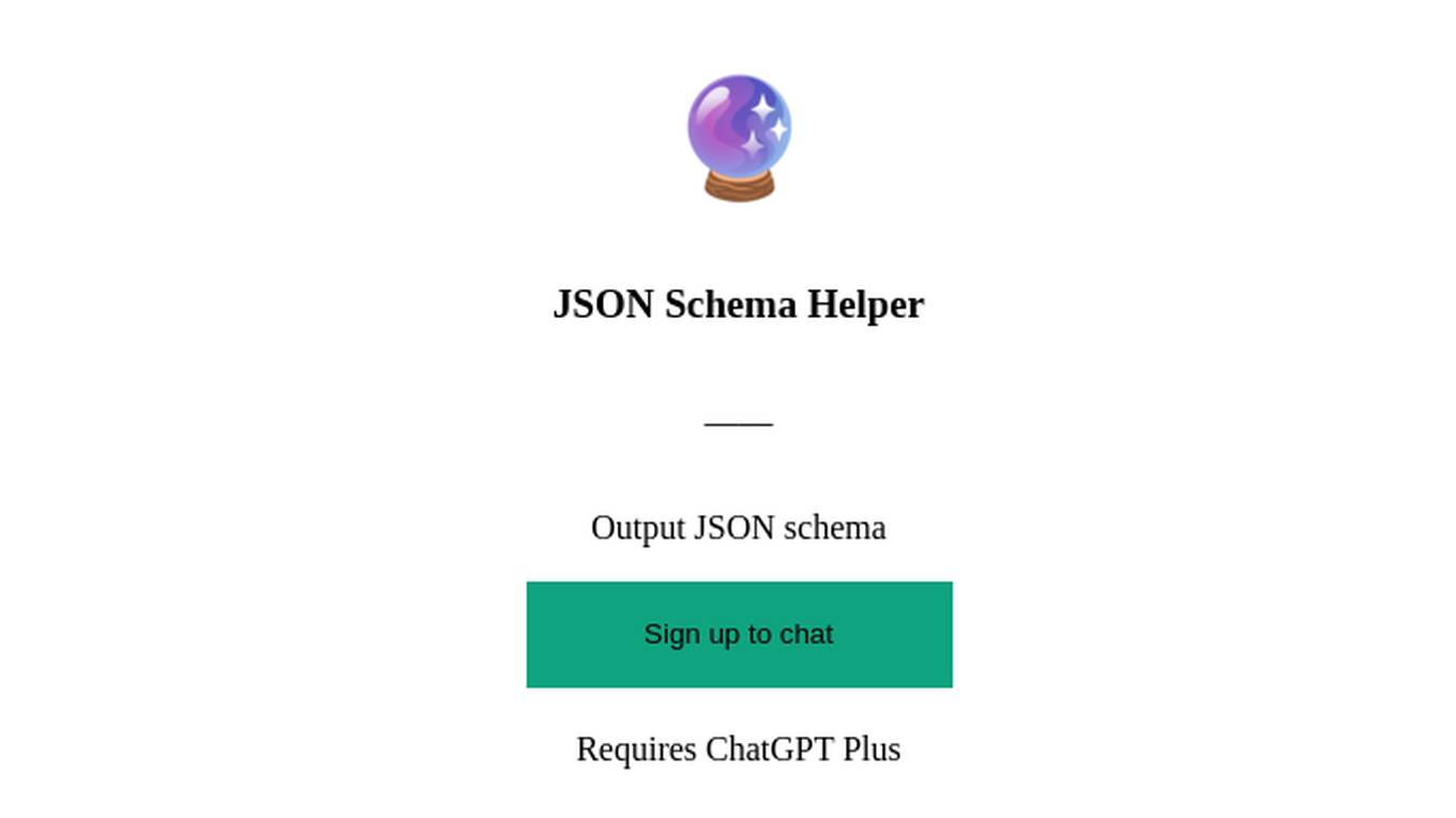 JSON Schema Helper Screenshot