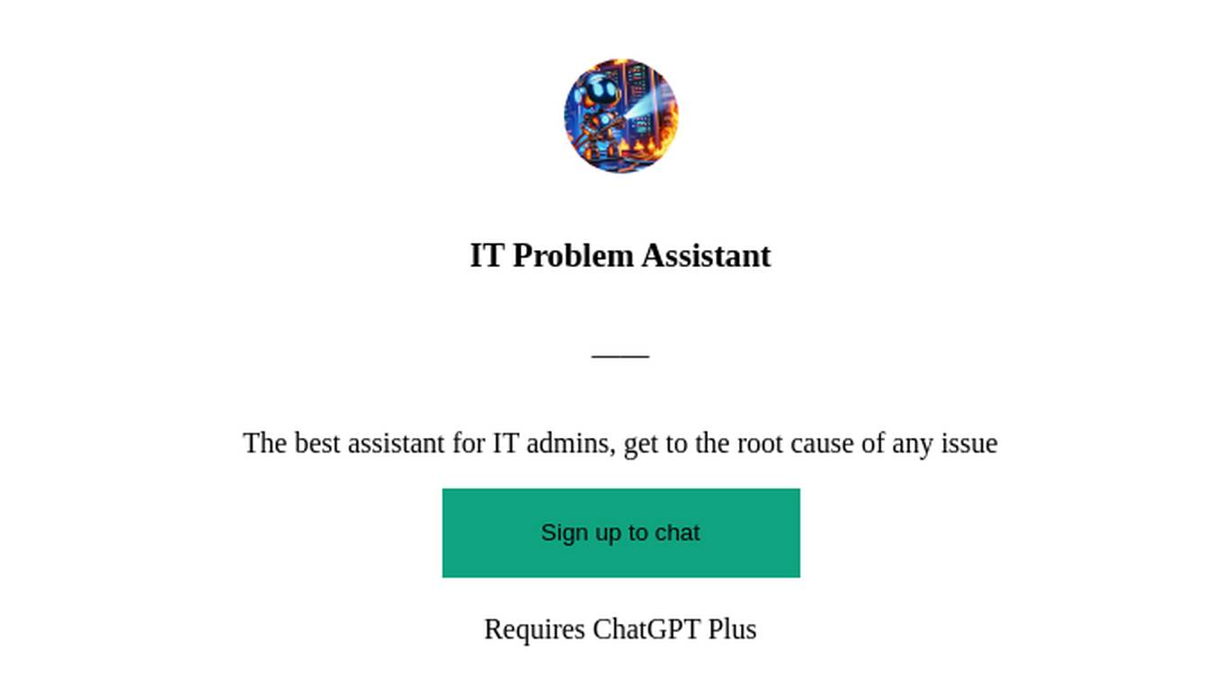 IT Problem Assistant Screenshot