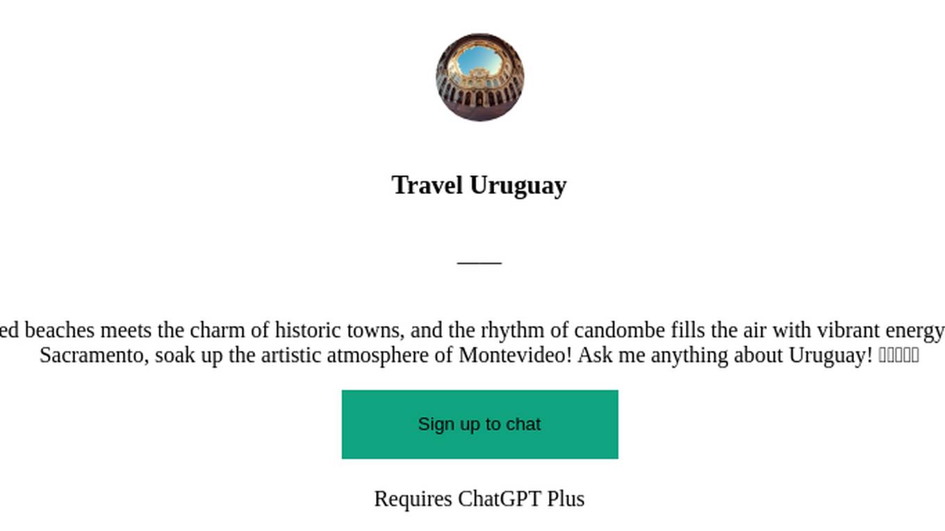 Travel Uruguay Screenshot